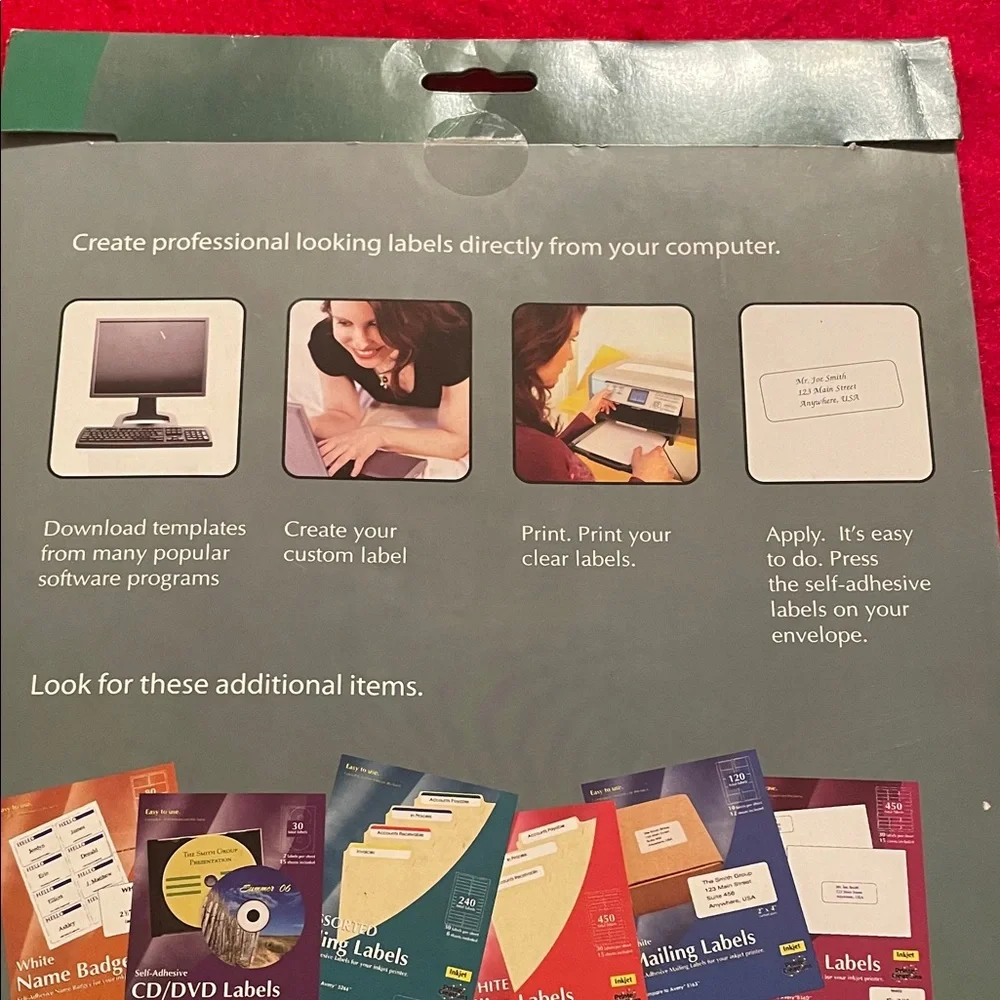 Printer Creations Clear Address Labels